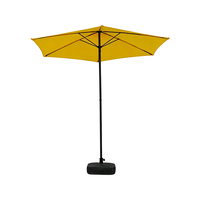 Paraguas de patio para exteriores con diseño de marquesina amarilla