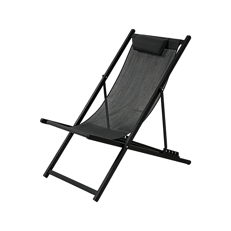 Silla de salón plegable para exteriores con diseño reclinable ajustable