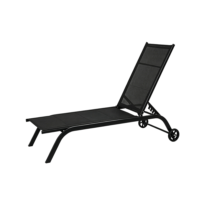 Sillón reclinable de aluminio para exteriores con ruedas
